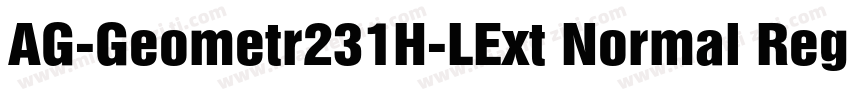 AG-Geometr231H-LExt Normal Regular字体转换